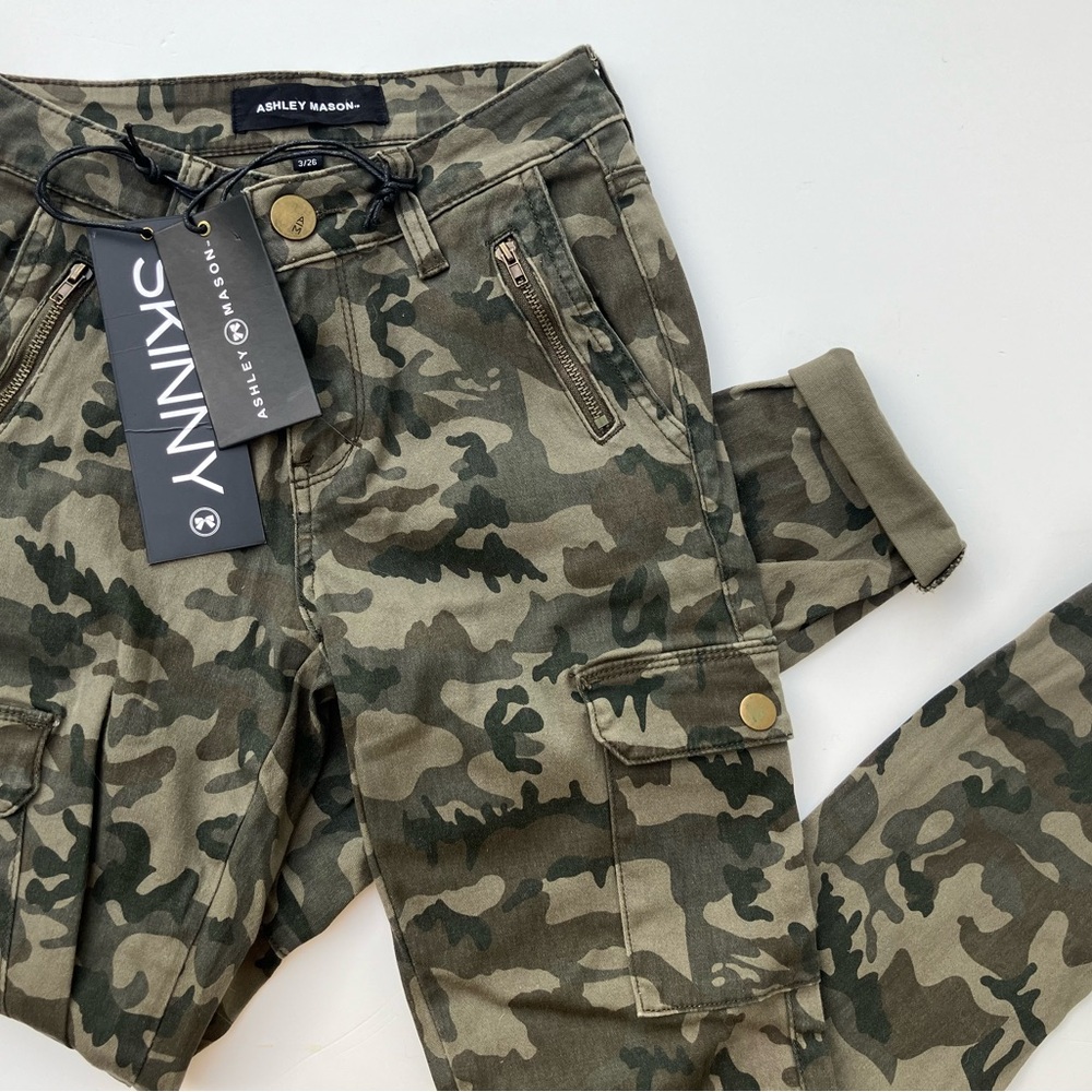 Camo Pants Camouflage Pants Skinny Cargo Pants Size 26 Cigar Pants NWT